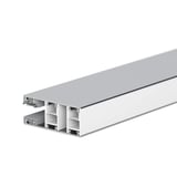 Mendiger randprofiel 10 mm van aluminium en kunststof, blank, met holle kamers, schuin van boven