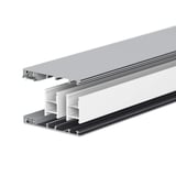 Mendiger randprofiel 10 mm, blank, aluminium en kunststof, met zichtbare afdichtingsgroeven