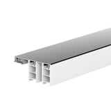 Mendiger randprofiel van aluminium en kunststof, donkergrijs, doorsnede met kamers, hoofdweergave