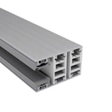 Mendiger randprofiel 16 mm Thermo/Classic, blank, doorsnede met kamerstructuur
