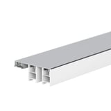 Mendiger randprofiel van aluminium en kunststof, blank, met holle kamerstructuur