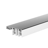 Mendiger randprofiel van aluminium en kunststof, donkergrijs, detail van de profielstructuur