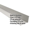 Wandafwerking Zilver-Metallic, 0,63 mm staal, met ingebedde specificaties
