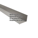 Muuraansluiting | 16 x 11,5 cm | 95° | Aluminium 0,70 mm | 25 µm Polyester | 9007 - Grijs aluminiumkleurig