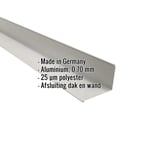 Wandafsluiting aluminium Zilver-Metallic, 0,70 mm, met ingebedde hoekgegevens