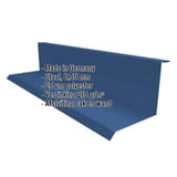 Wandafwerking Type 1, Gentiaanblauw RAL 5010, met ingebedde specificaties over materiaal en coating