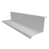 Wandaansluiting type 1 van staal, 0,75 mm, Zilver-Metallic, 25 µm polyestercoating, hoofdaanzicht