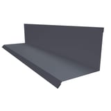 Wandaansluiting Type 2 van staal, grafietgrijs RAL 7024, 0,50 mm dik, 25 µm polyester coating