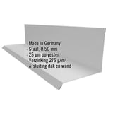 Wandaansluiting Type 2 van grijs aluminiumkleurig staal, 0,50 mm, met productgegevens