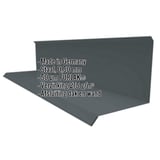 Wandaansluiting type 3 van staal, antracietgrijs RAL 7016, met PURLAK coating en ingebedde specificaties
