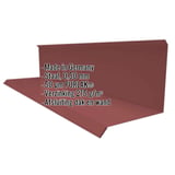 Wandafwerking Type 3, Roodbruin RAL 8012, met ingebedde productgegevens, 0,50 mm staal, 50 µm PURLAK® coating