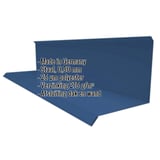 Wandaansluiting type 3 staal 0,50 mm Gentiaanblauw RAL 5010 met ingebedde productinformatie
