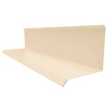 Wandafwerking Type 3 van staal, 0,75 mm, licht ivoorkleurig RAL 1015, 90 graden hoek, vrijstaand