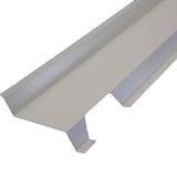 Aluminium hoekstuk blank, detailweergave van het profiel met uitsparingen