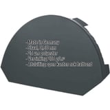 Nokvorst eindstuk groot, antracietgrijs RAL 7016, 0,50 mm staal, met ingebedde specificaties