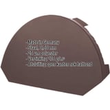 Nokvorsteindstuk groot, staal 0,50 mm, RAL 8017 Chocoladebruin, met ingebedde productgegevens