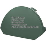 Nokvorst eindstuk klein, mosgroen RAL 6005, staal 0,50 mm, met ingebedde specificaties