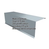 Nok lessenaarsdak | 11 cm x 10 cm x 2,00 m | 80° | Staal 0,63 mm | 200 µm HPS Ultra® | 7040 - Venstergrijs