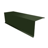 Lessenaarsdakafsluiting staal, RAL 6020 groen, 0,50 mm, matpolyester coating, hoofdaanzicht