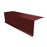 Lessenaarsdak nokafsluiting staal 0,75 mm Koperbruin (RAL 8004) met PURLAK® coating, hoofdaanzicht