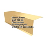 Lessenaarsdakafsluiting Zandgeel RAL 1002 staal 0,50 mm, 25 µm polyestercoating, met ingebedde productdetails