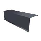 Lessenaarsdakafsluiting staal, grafietgrijs RAL 7024, 0,50 mm, hoofdaanzicht
