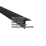 Lessenaarsdak nokafsluiting Gitzwart RAL 9005 staal 0,50 mm, 80 µm Shimoco, met ingebouwde gegevens