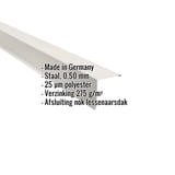 Lessenaarsdak nokafsluiting Zuiverwit RAL 9010, 0,50 mm staal, met productgegevens
