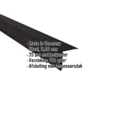 Lessenaarsdak nokafsluiting staal 0,50 mm zwart mat polyester, met productgegevens