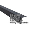 Lessenaarsdakafsluiting staal, 0,50 mm, Antracietgrijs RAL 7016, Shimoco coating en ingebedde specificaties