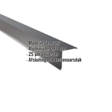 Lessenaarsdak nokafsluiting aluminium antracietgrijs met ingebedde gegevens Made in Germany, 0,70 mm, 25 µm polyester