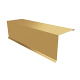 Lessenaarsdak nokafsluiting Zandgeel RAL 1002, 0,50 mm staal, 25 µm polyestercoating, hoofdaanzicht
