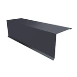 Lessenaarsdak nokafsluiting van staal, grafietgrijs (RAL 7024), 0,50 mm, 25 µm polyester coating