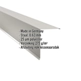 Lessenaarsdak nokafsluiting Zilver-Metallic, 0,63 mm staal, met productgegevens