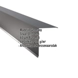 Lessenaarsdak afwerking staal 0,75 mm, Antracietgrijs RAL 7016, met ingebedde specificaties