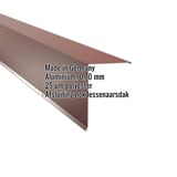 Lessenaarsdak nokafsluiting aluminium Roodbruin, 0,70 mm, met ingebedde gegevens