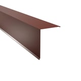 Lessenaarsdakafsluiting Weckman 20x25 cm, 85 graden, RAL 8012 roodbruin, 0,50 mm staal, hoofdaanzicht