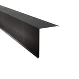 Lessenaarsdakafsluiting van staal, 0,50 mm, donkergrijs matpolyester gecoat, hoofdaanzicht