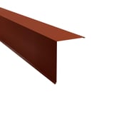 Lessenaarsdakafsluiting 20x25 cm, 85 graden hoek, staal 0,50 mm, Terracotta matpolyester