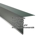 Lessenaarsdak nokafsluiting mosgroen (RAL 6005) staal 0,50 mm met Puramid coating, specificaties getoond