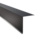 Lessenaarsdak nokafsluiting staal, Antracietgrijs RAL 7016, 0,50 mm, Puramid coating, hoofdaanzicht