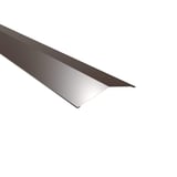 Nokvorst plat Sepiabruin, 0,50 mm staal, bovenaanzicht schuin