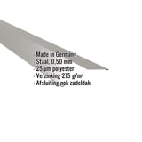 Nokvorst plat, grijs aluminiumkleurig, met ingebedde gegevens over materiaal, dikte en coating