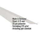 Nokvorst plat Grijswit (RAL 9002) met ingebedde gegevens Made in Germany, staal 0,75 mm, 25 µm polyester