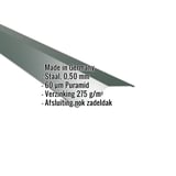 Nokvorst plat mosgroen, 0,50 mm staal, 60 µm Puramid coating, met ingebedde specificaties