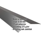 Nokvorst plat Gitzwart (RAL 9005) staal 0,50 mm, 25 µm polyester, met ingebedde specificaties