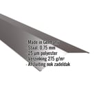 Nokvorst plat staal 0,75 mm chocoladebruin met ingebouwde specificaties