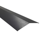 Nokstuk plat 150 graden, donkergrijs matpolyester gecoat, detailweergave van het oppervlak