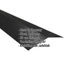 Nokvorst plat Gitzwart RAL 9005, 0,50 mm staal, Shimoco coating, productgegevens weergegeven