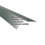 Nokvorst plat mosgroen aluminium met 25 µm polyestercoating, met ingebedde gegevens